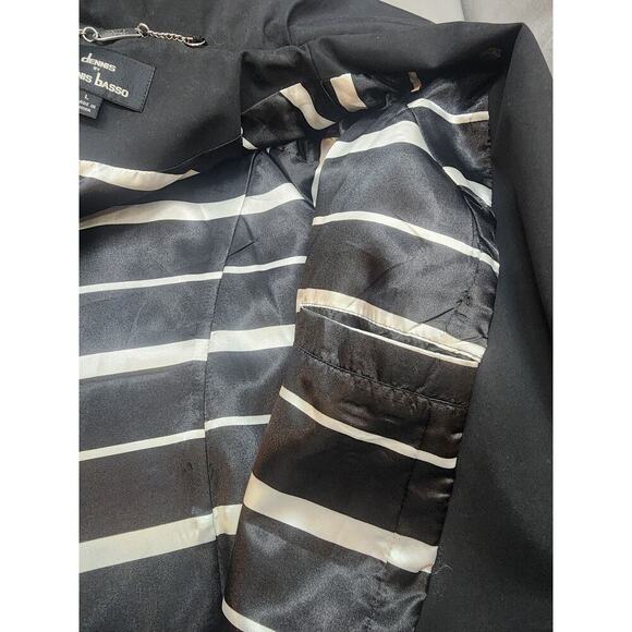 Dennis by Dennis Basso Polyester Jacket Black Hooded Coat Large - Picture 7 of 10